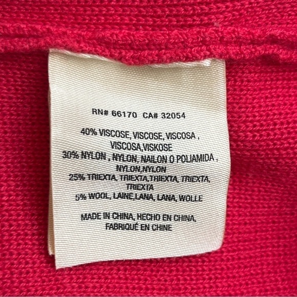 Anthropologie Moth‎ Brienne Pearl Holiday Sweater in Red, Size Medium - Picture 13 of 14